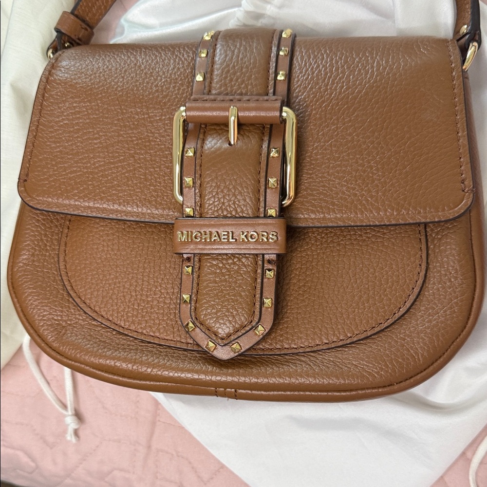 Michael Kors Tan Leather Crossbody Bag